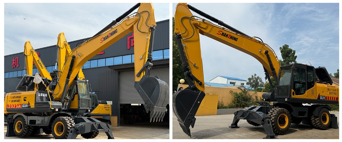 21-тонный колесный экскаватор