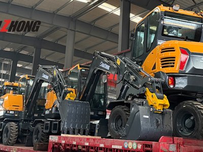 Колесный экскаватор 