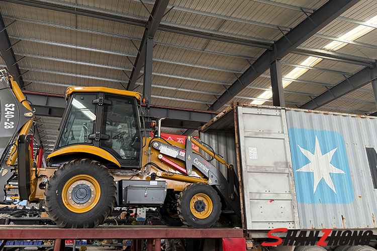 Shipment of Shanzhong machinery container for overseas customer: two excavator-loaders SZ40-28 sent abroad Shipment of Shanzhong machinery container for overseas customer: two excavator-loaders SZ40-28 sent abroad