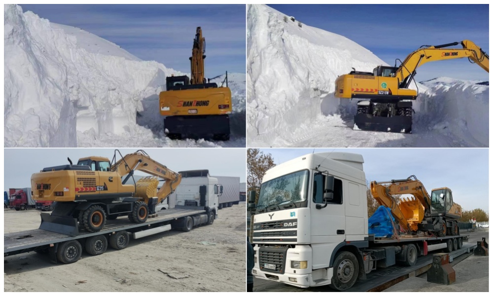 Customer Reviews: Photos of Wheeled Excavators Working on Snow