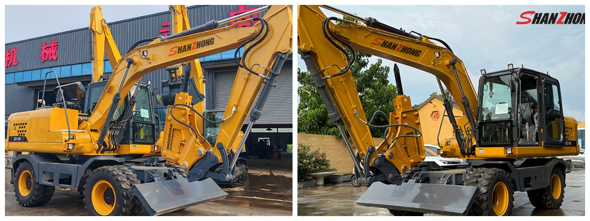 Колесный экскаватор SZL150 с гидромолотом