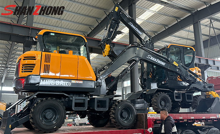 Колесный экскаватор 